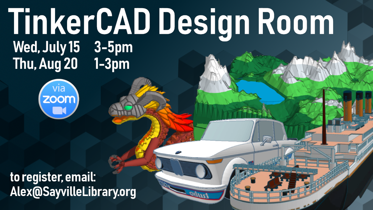 TinkerCAD Design Room Sayville Library