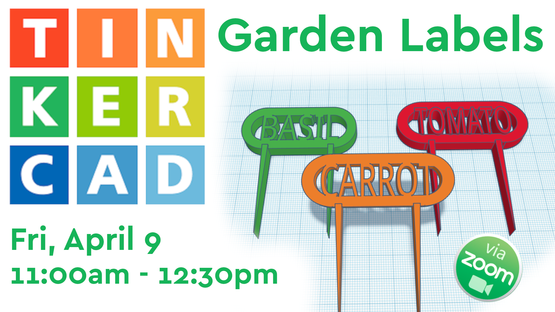 TinkerCAD: Garden Labels image