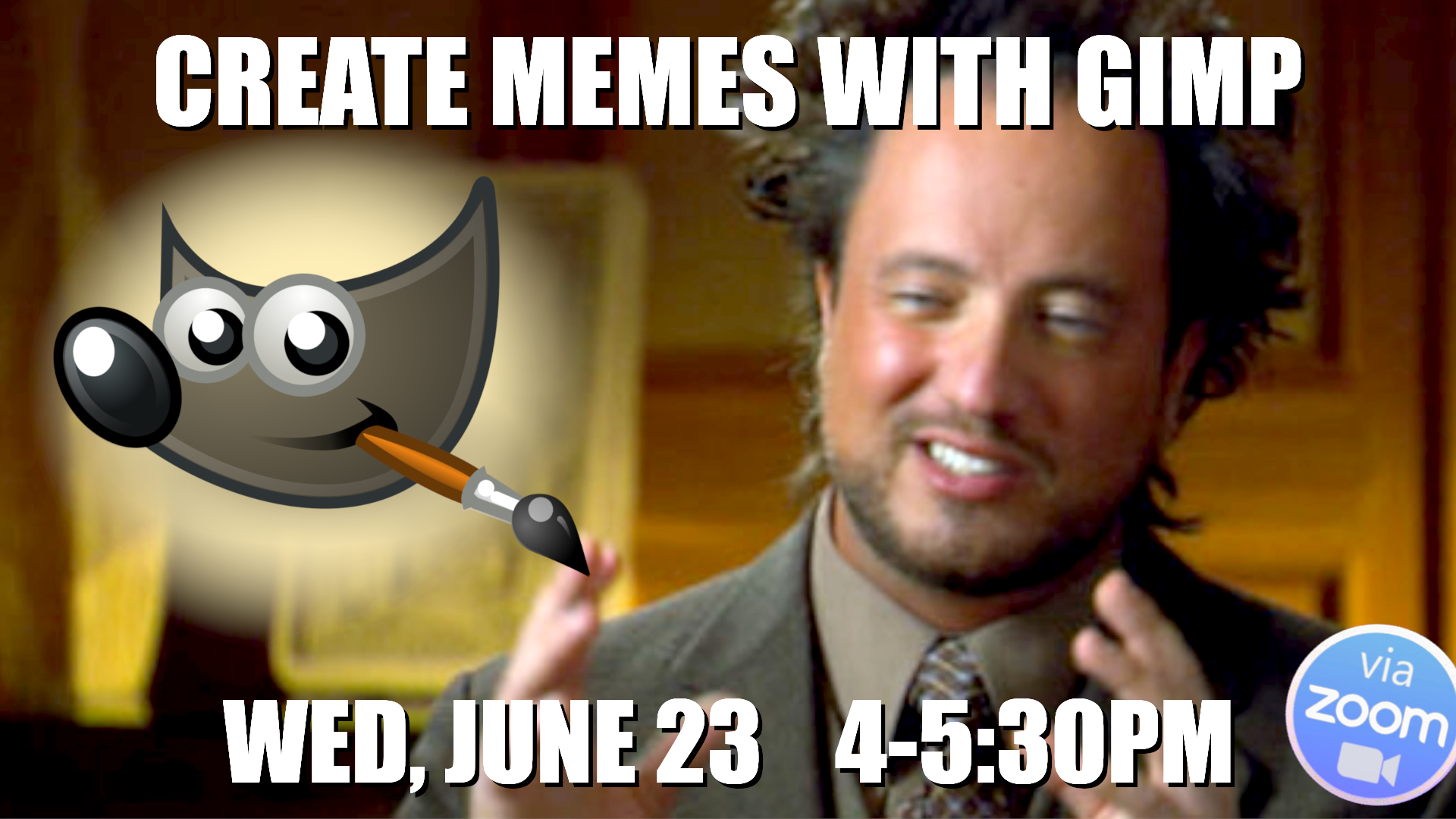 create memes with gimp image