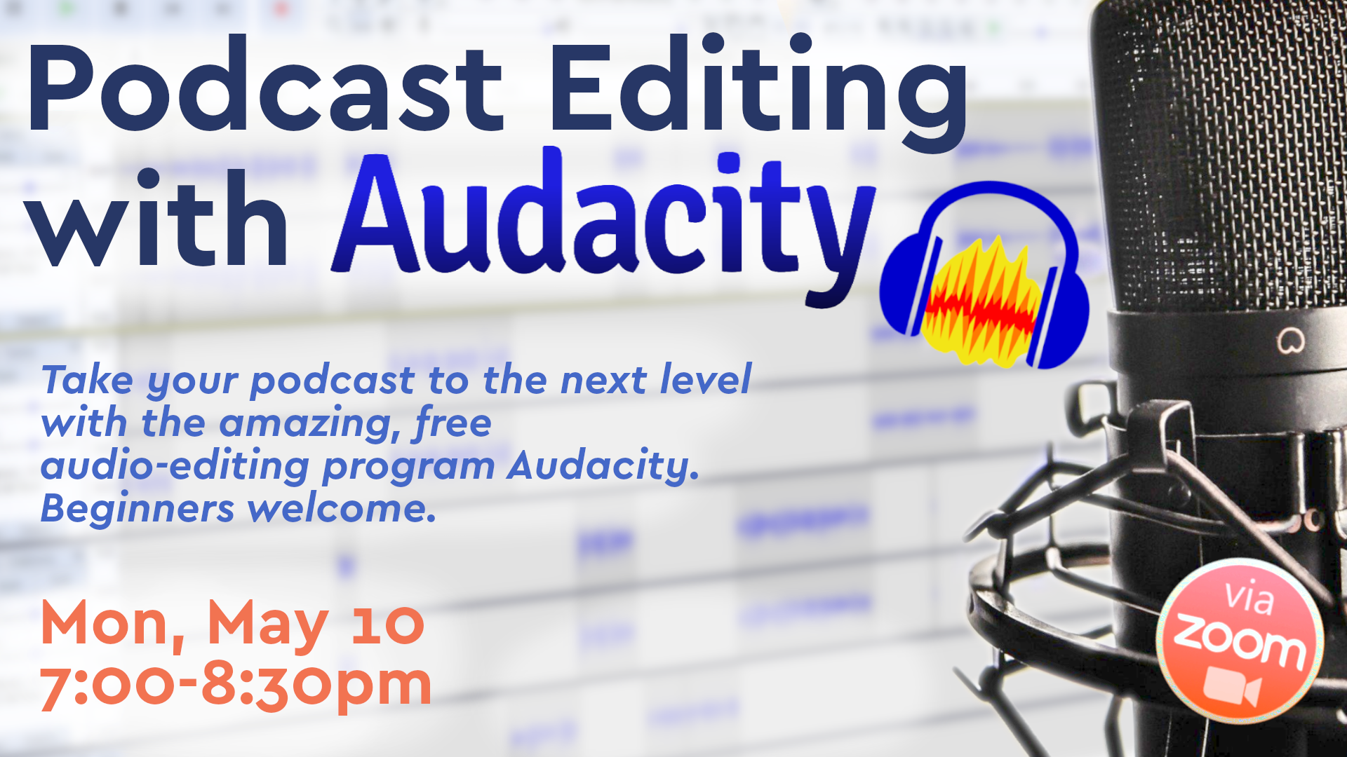 podcasting with audacity image