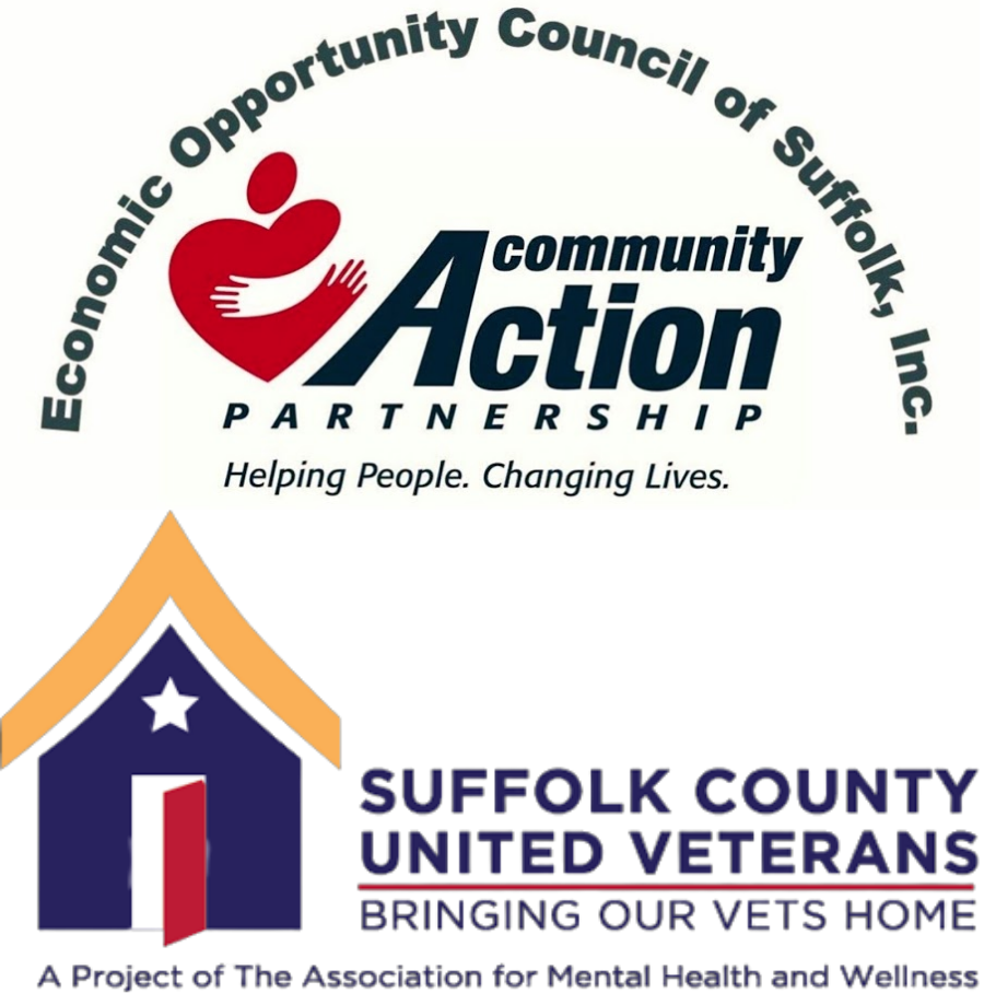 Economic Opportunity Council of Suffolk logo and Suffolk County United Veterans logo