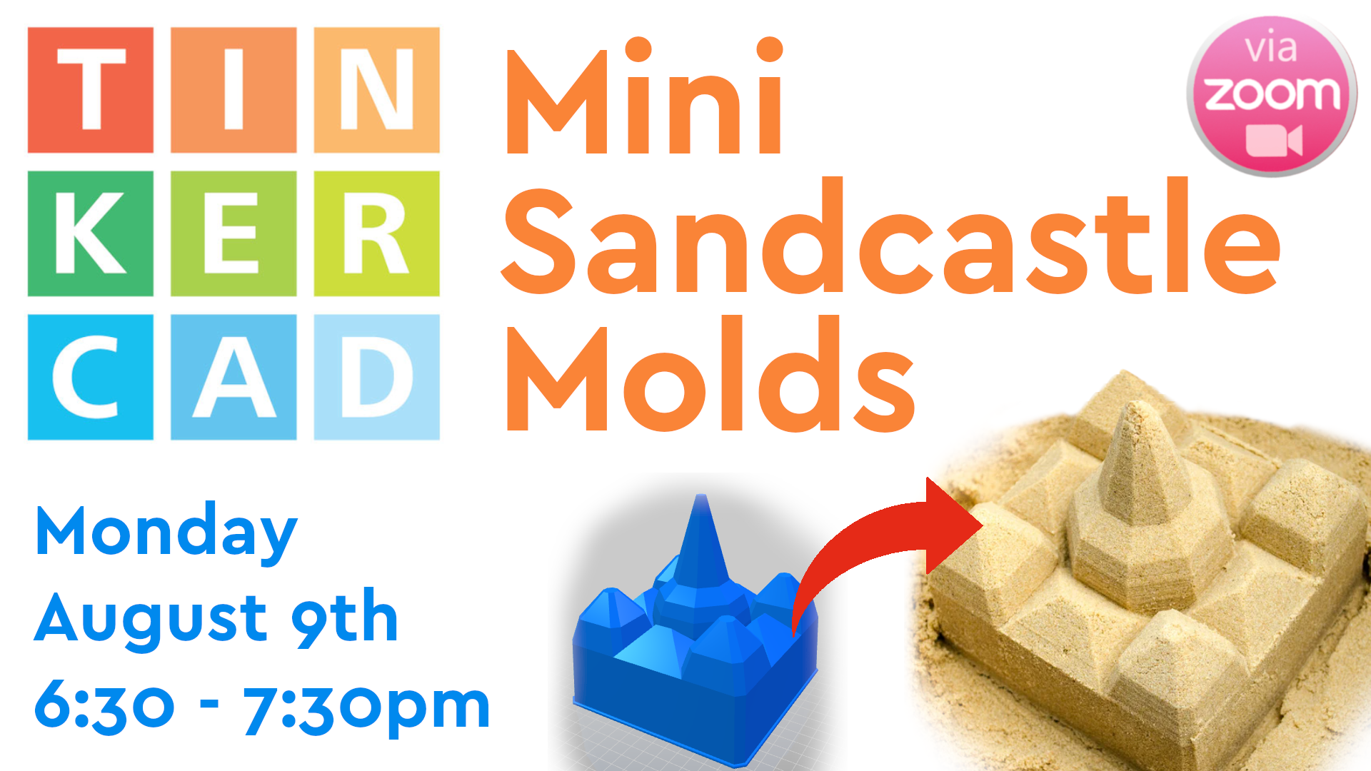 3D Printing with TinkerCAD: Mini Sandcastle Molds cover image