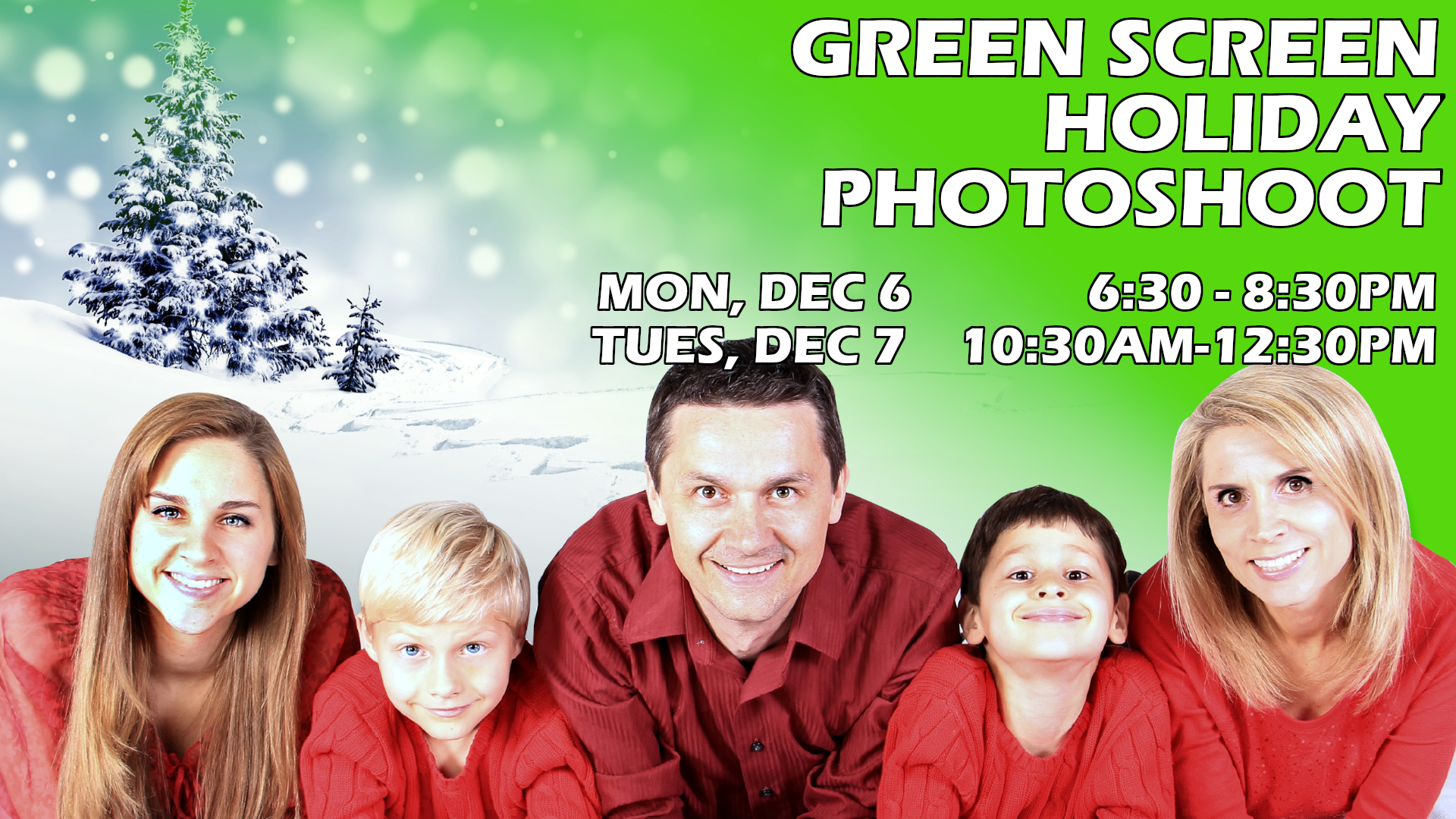 Green Screen Holiday Photoshoot