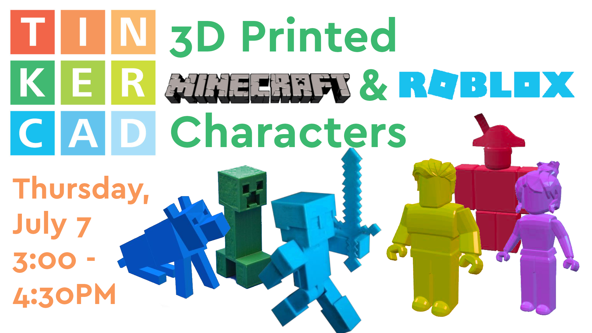 3D Printed Minecraft & Roblox Characters
