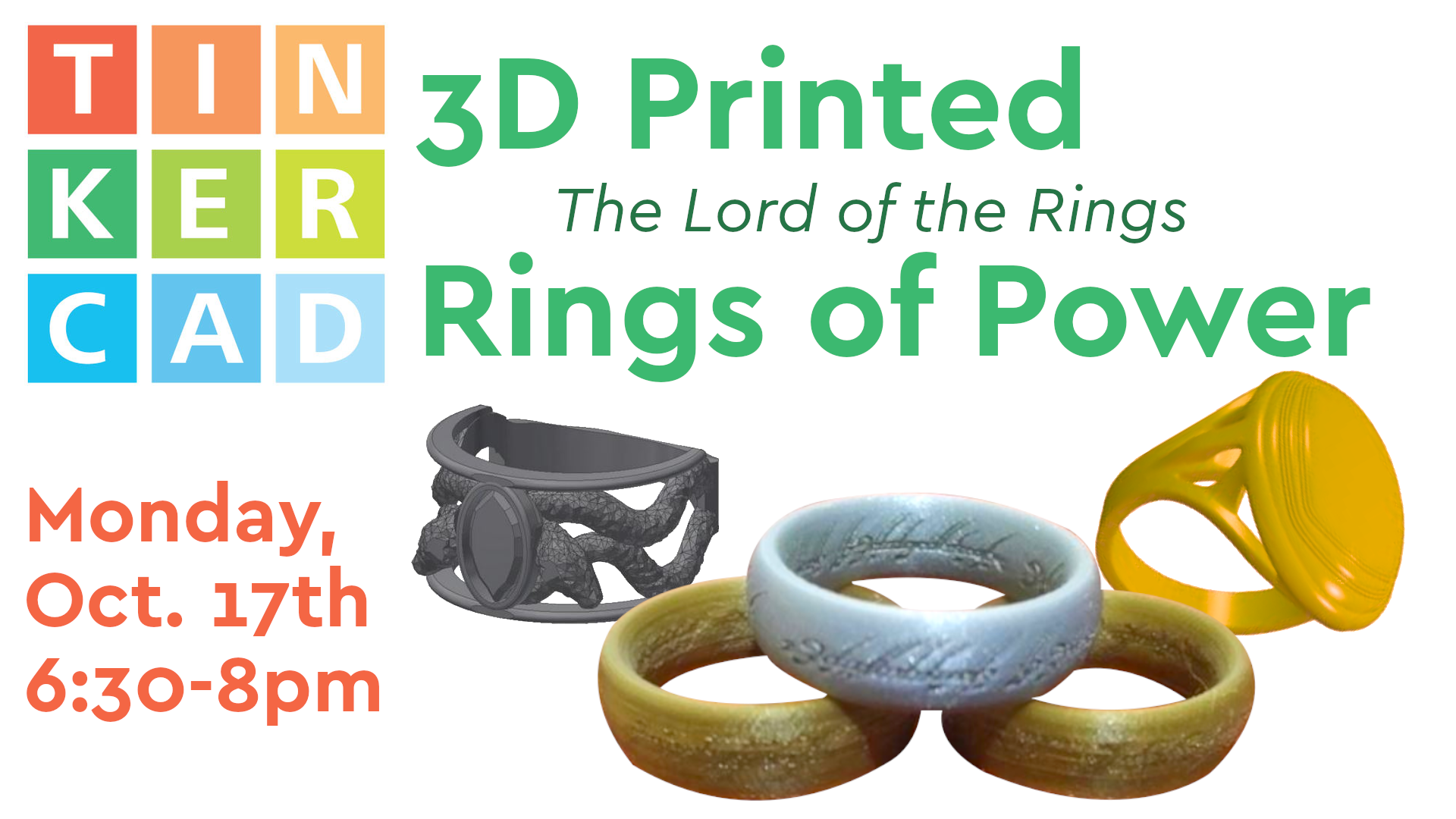 3D Printed Rings of Power