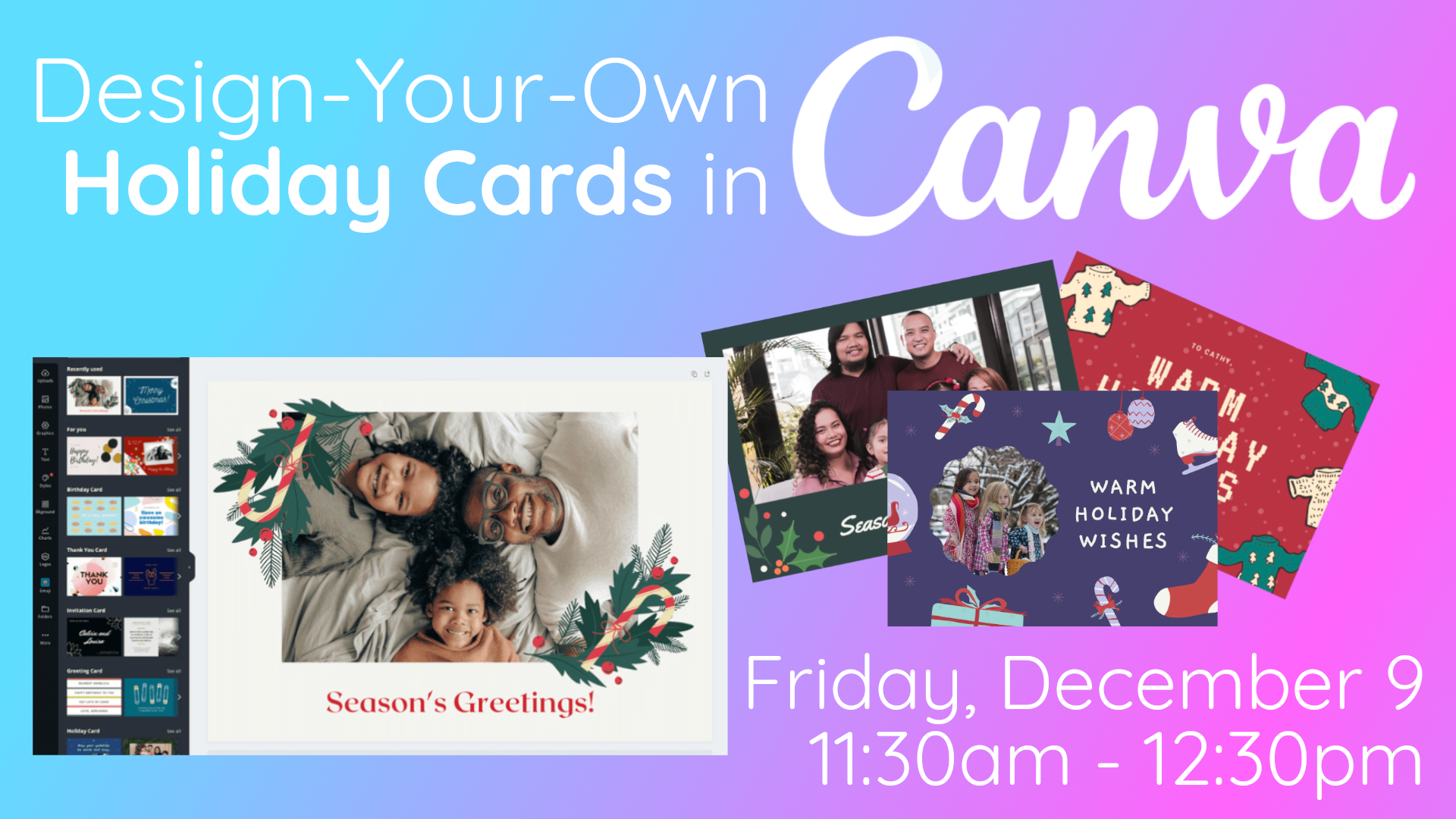 diy HOLIDAY CARDS IN CANVA IMAGE