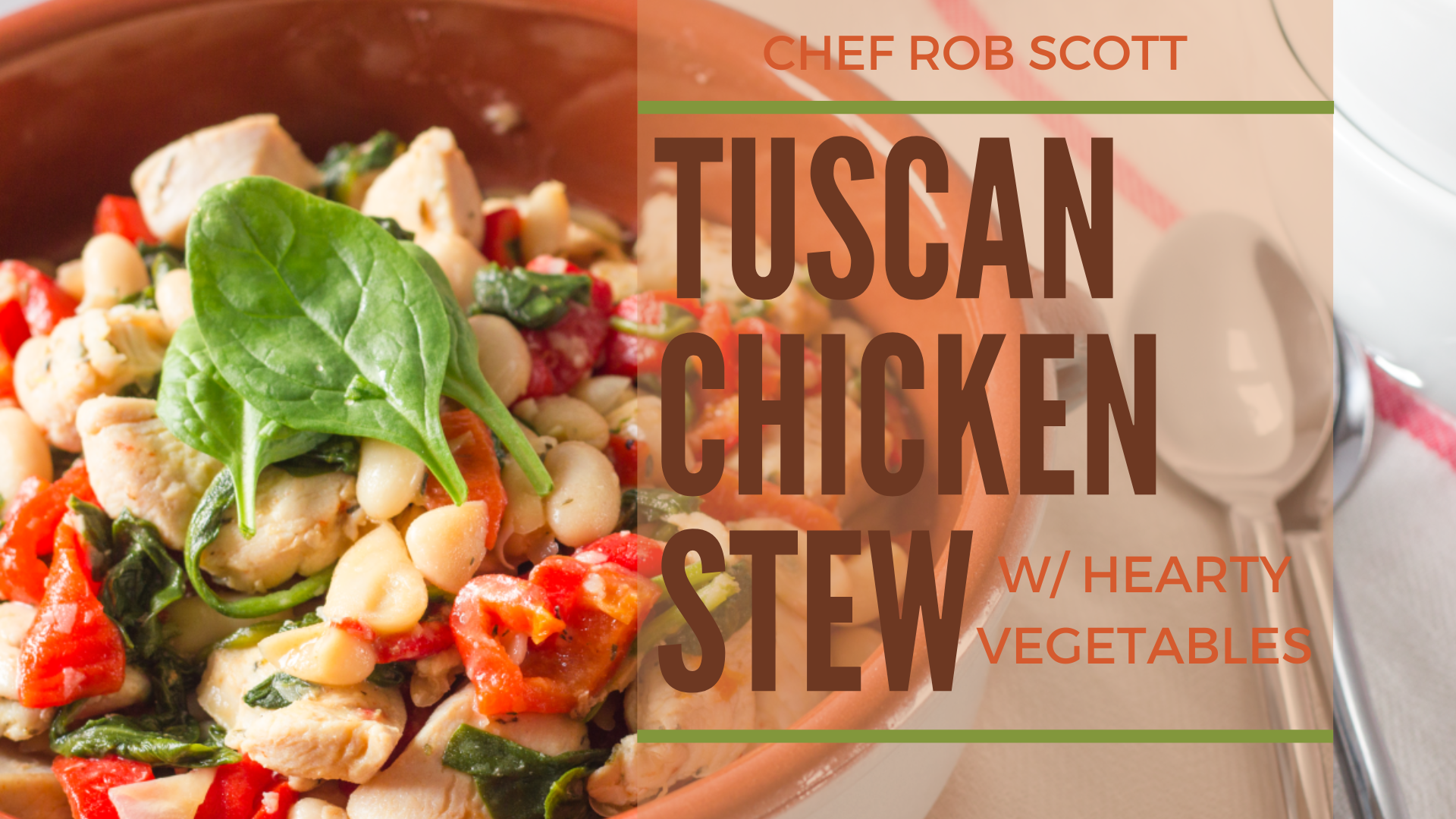 A bowl of Tuscan Chicken Stew
