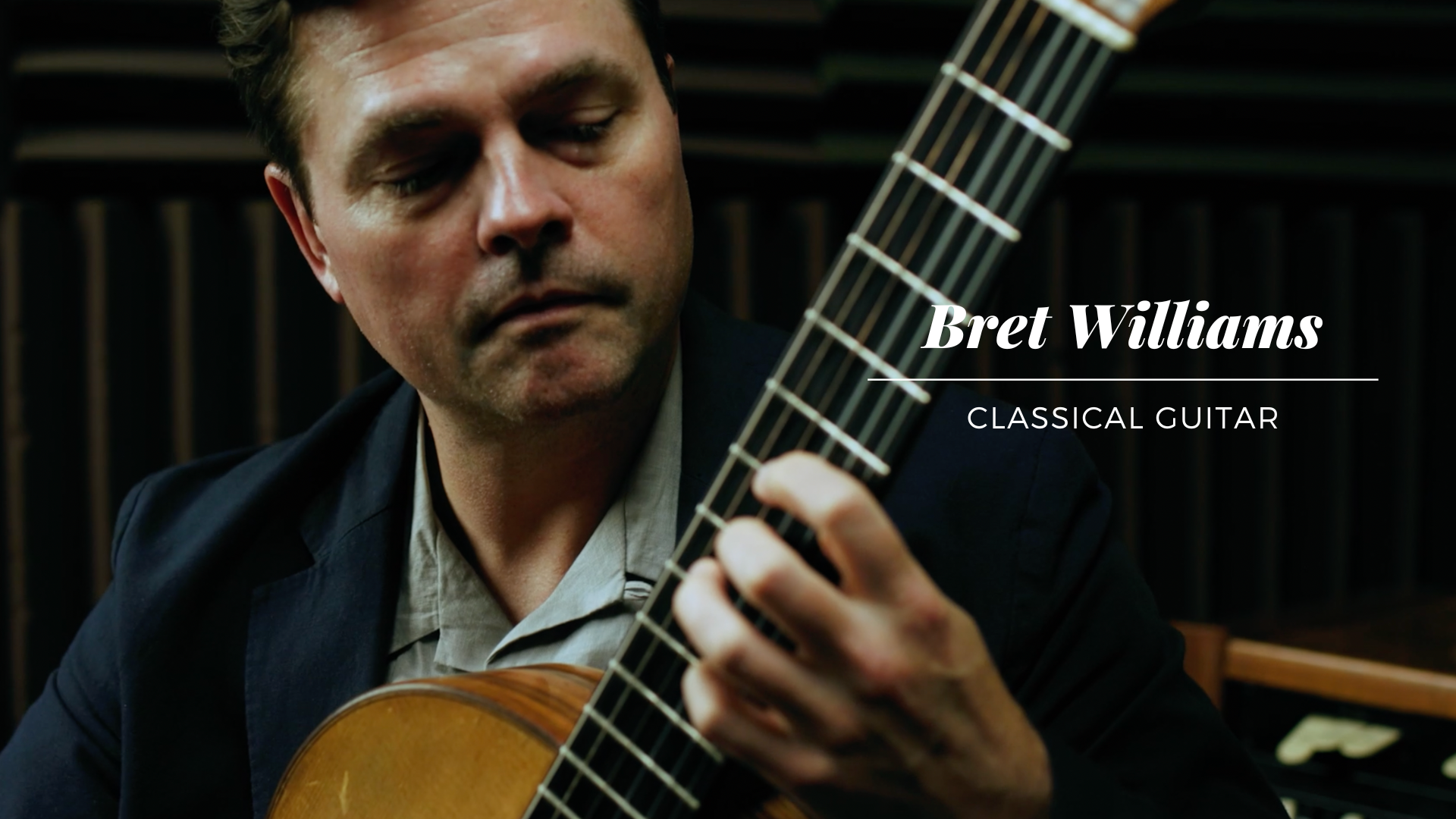 Bret Williams playing the classical guitar
