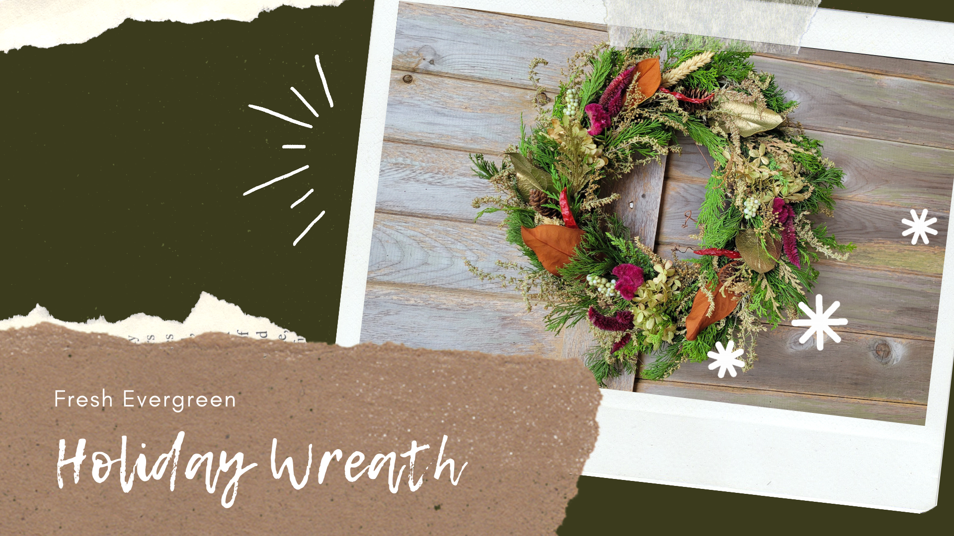 the wreath that will be made.