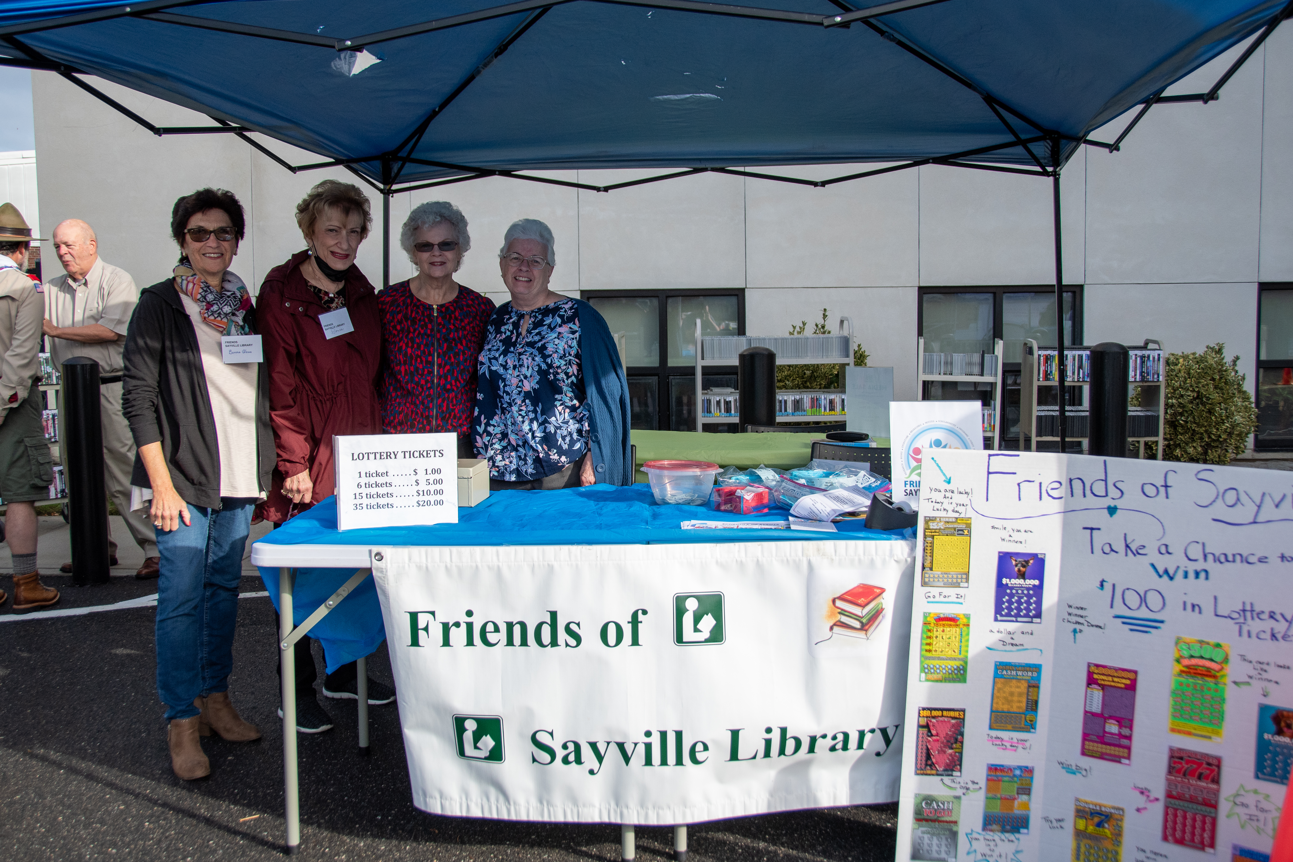 Friends of the Library table