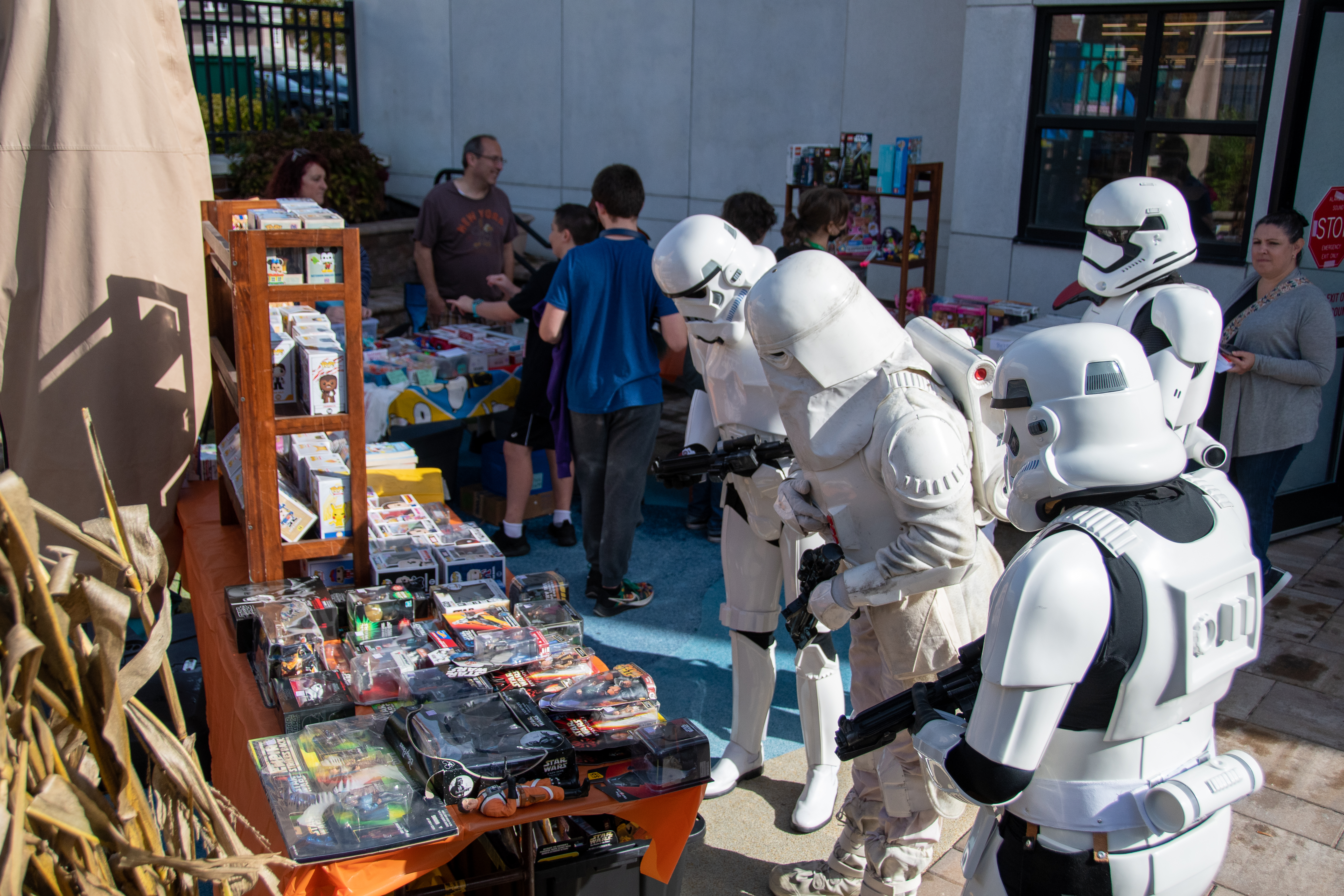 Stormtroopers checking out the vendors