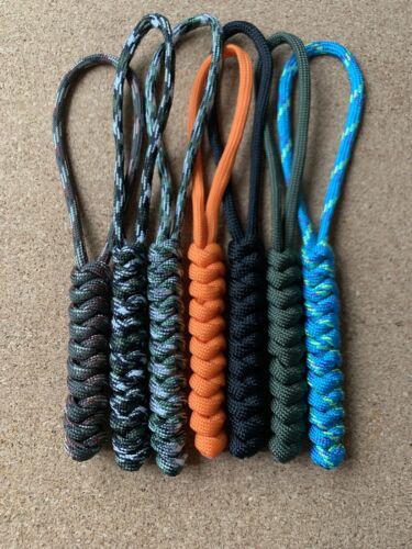 Seven paracord lanyards in all different colors