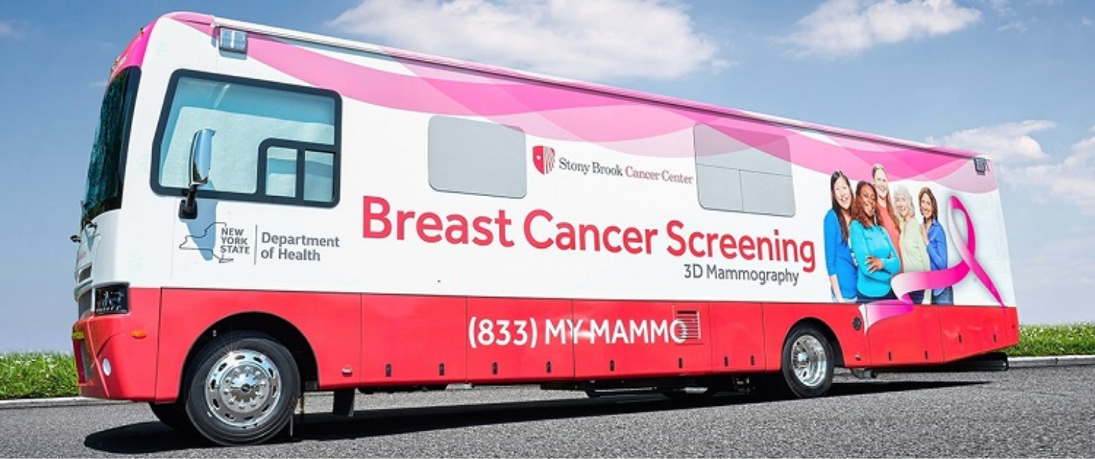 Picture of the Stony Brook Cancer Center Mobile Mammography Van