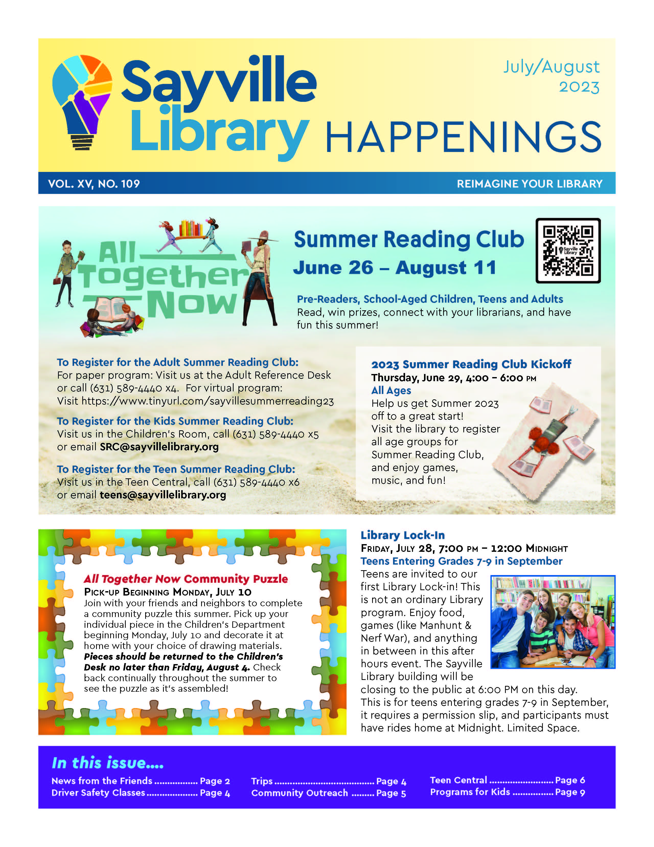 sayville july aug newsletter front page