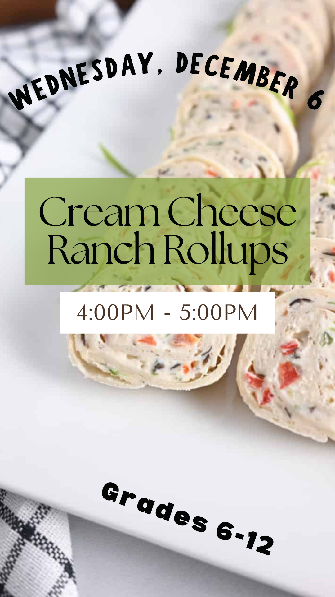 cream cheese ranch rollups background pic with program details