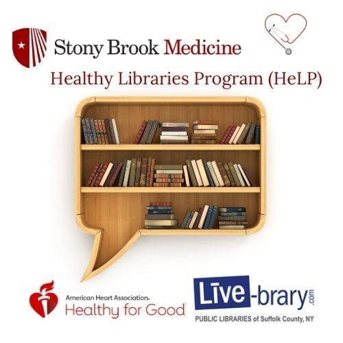 Logo for the Stony Brook Healthy Libraries Program