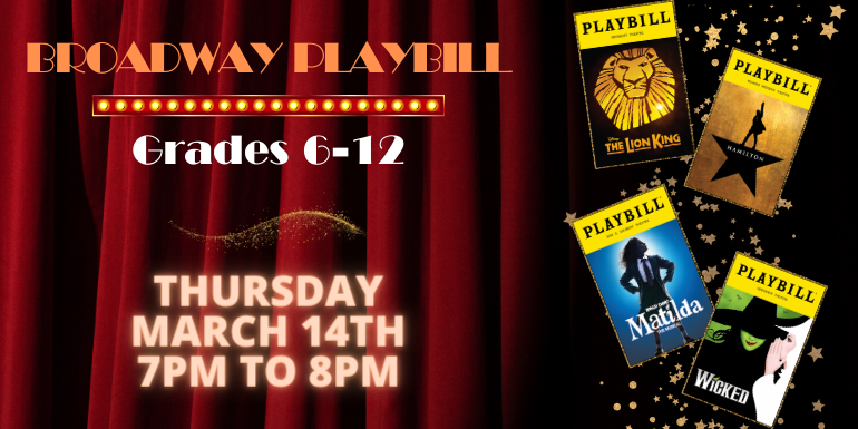Broadway Playbill teens march 14
