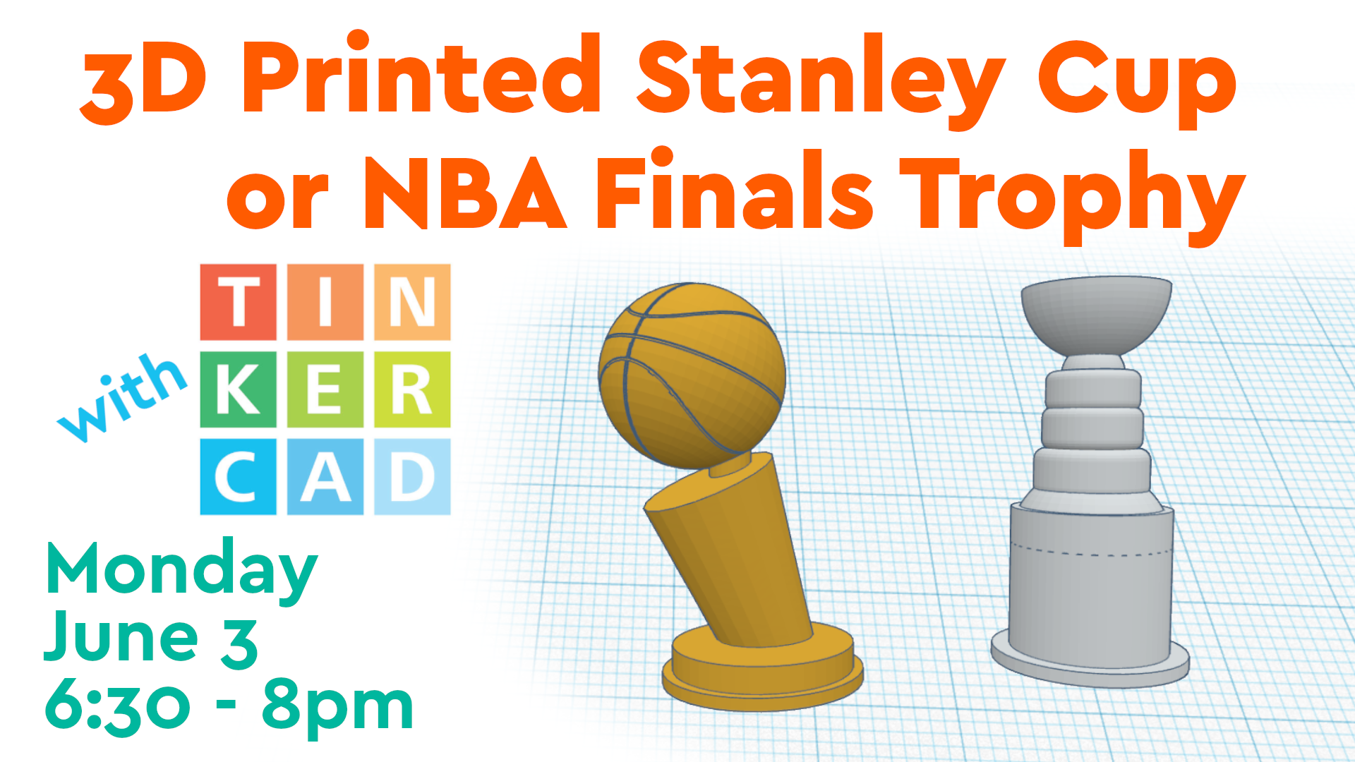 3D Printed Stanley Cup or NBA Finals Trophy