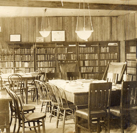 The interior of the Sayville Library, c.1914-1917