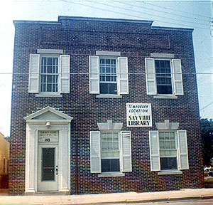 Temporary Location of the Sayville Library from July 1965 through May 1966 on Railroad Ave