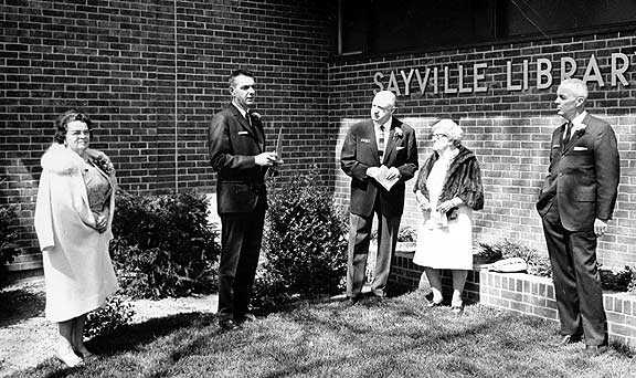 cornerstone ceremony celebrating the completion of the new library. 1966