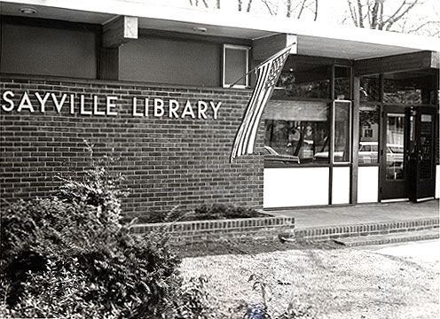 front entrance of the new library building