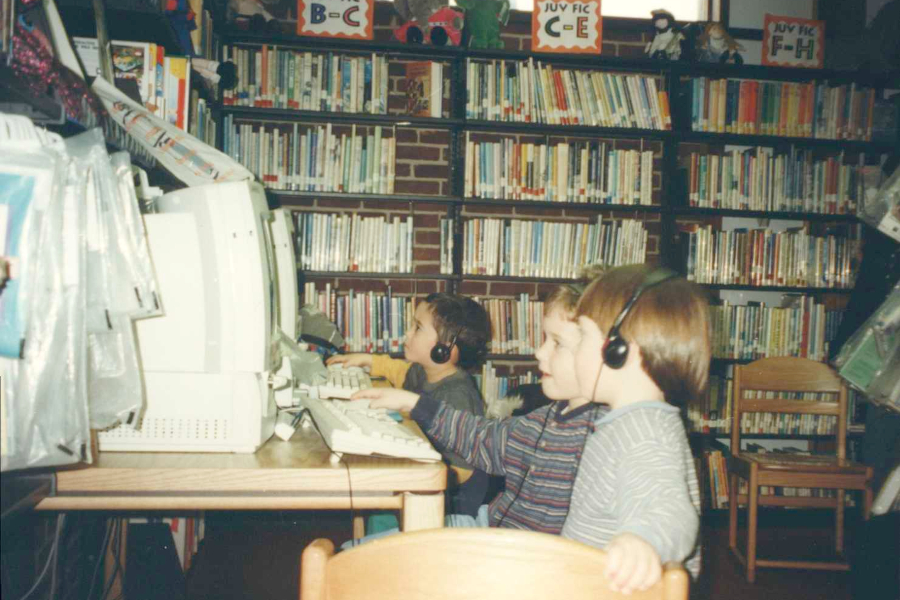 Children on computers
