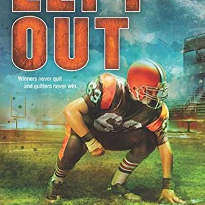 Left out book cover- boy playing football