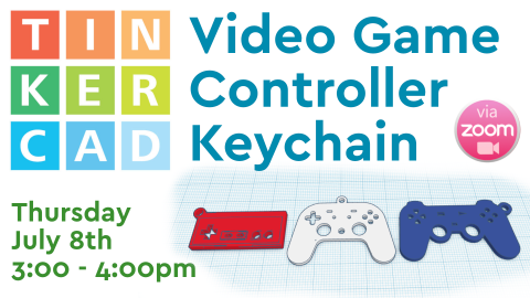 3D Printing with TinkerCAD: Video Game Controller Keychain cover image