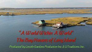 Aerial photograph of two houses in a bay