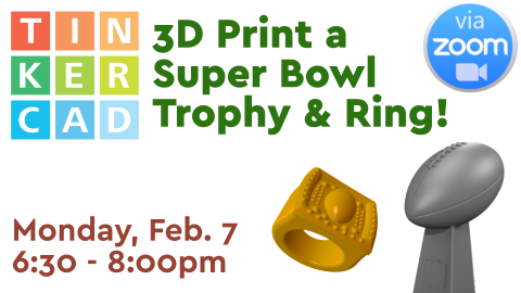 3d print a super bowl trophy and ring