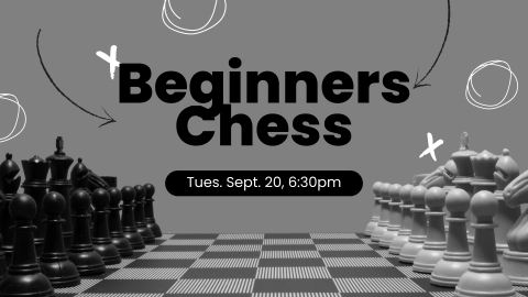 A black and white photo of a chessboard set up for the beginning of a game.