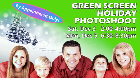 green screen holiday photoshoot image