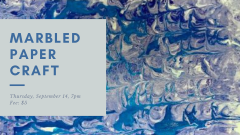 A photo of marbled paper