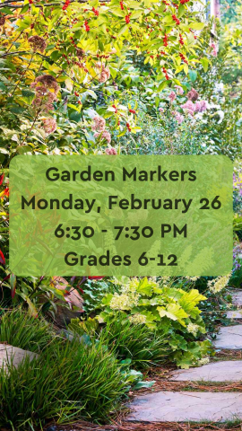 native garden background with program details
