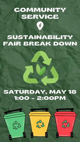 recycle logo, recycle cans, and program details