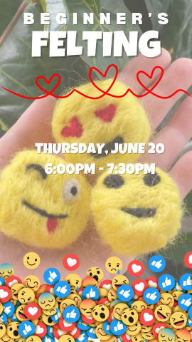 felt emojis and program details