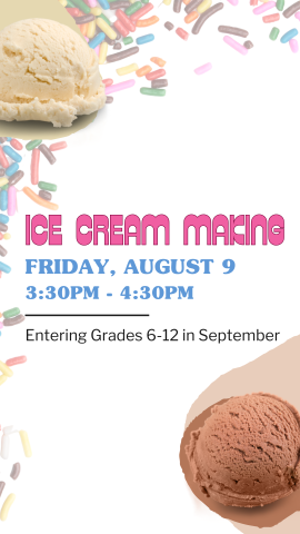 chocolate and vanilla ice cream and program details