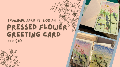 Handmade greeting cards made with pressed flowers