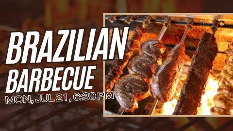 Skewers of meat on a grill