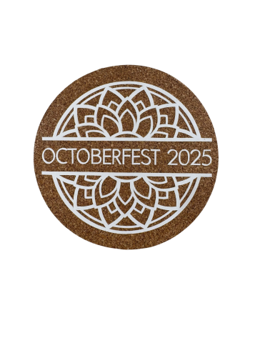 Cork Coaster With October 2025 Mandala