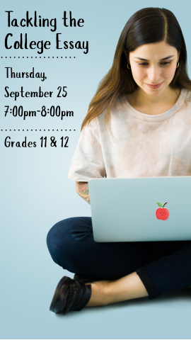 teen girl on a laptop with program details
