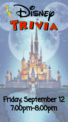 Disney World Castle and background with tinkerbell in the corner and program details