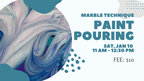 A painting done with the marble technique.