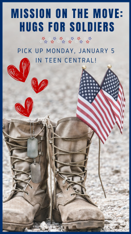 boots from an armed forced member with two small american flags sticking out of one boot. program details.