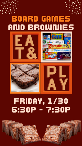 brownies and games in a square and program details