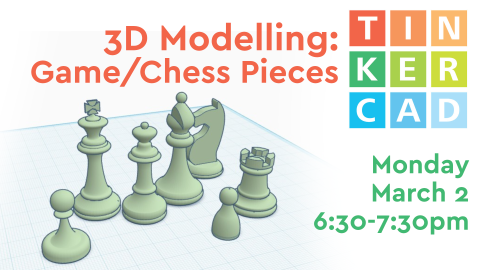 3d modelling: game and chess pieces