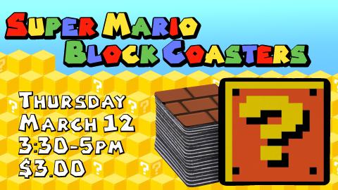 super mario block coasters