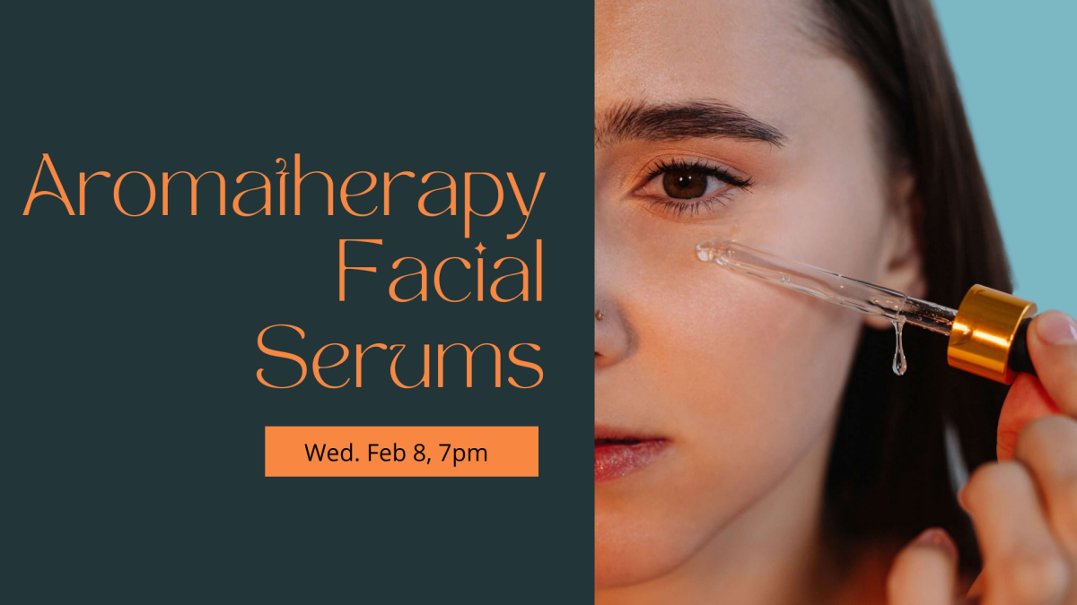 A woman applying facial serum to her face.