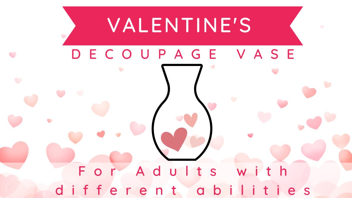 A vase with hearts on it.